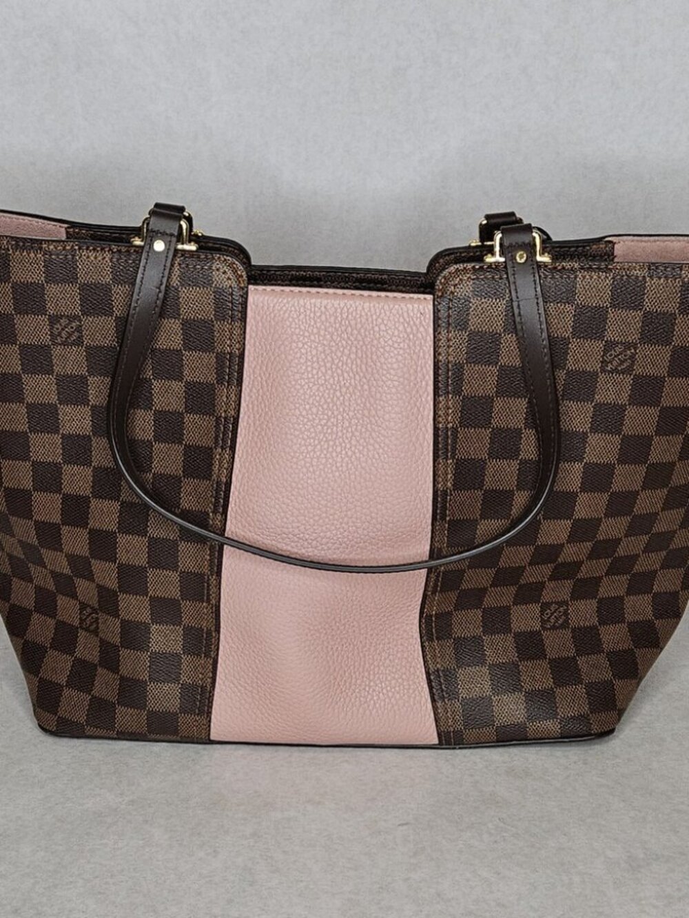 Louis Vuitton Damier Ebene Jersey Magnolia Tote Handbag Purse  - Picture 4 of 15